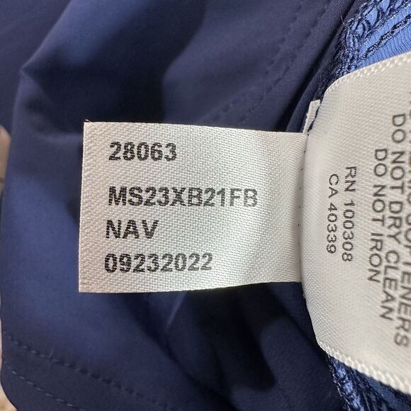 Peter Millar Crown Crafted Bingham Mens Sz 33x31.5 Blue Nylon Performance Pants - Picture 13 of 13